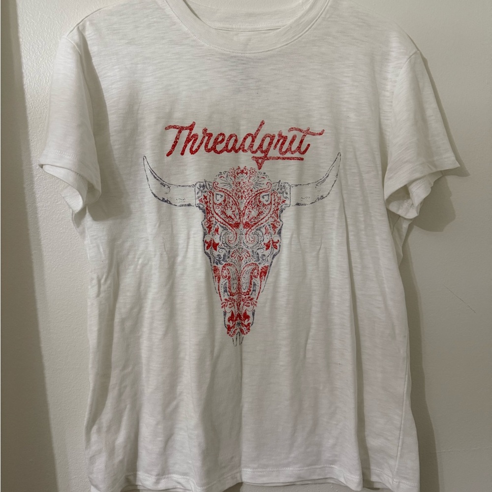 Threadgrit White Graphic T-Shirt